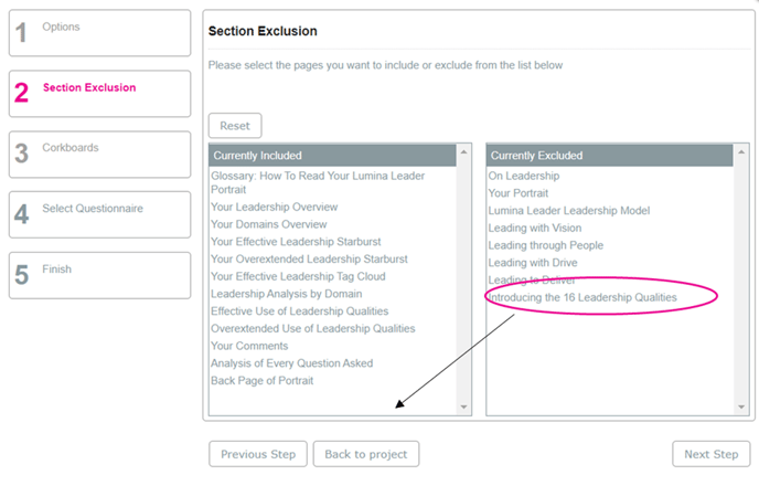 Section Exclusion Leader self