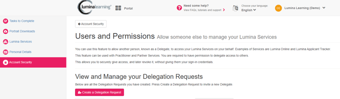 Users and permissions