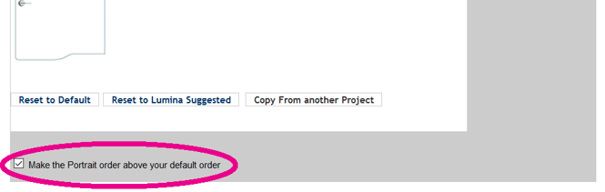 portrait page order wizard default box highlighted